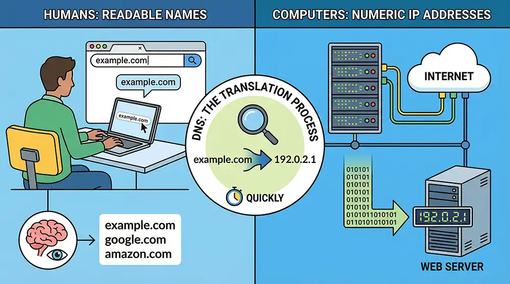 How DNS translates domain names