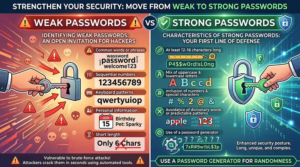 Best Practices vs. Weak Passwords